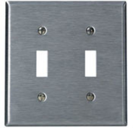 LEVITON Toggle Switch 2 Gang Wallplate SSJ2-40